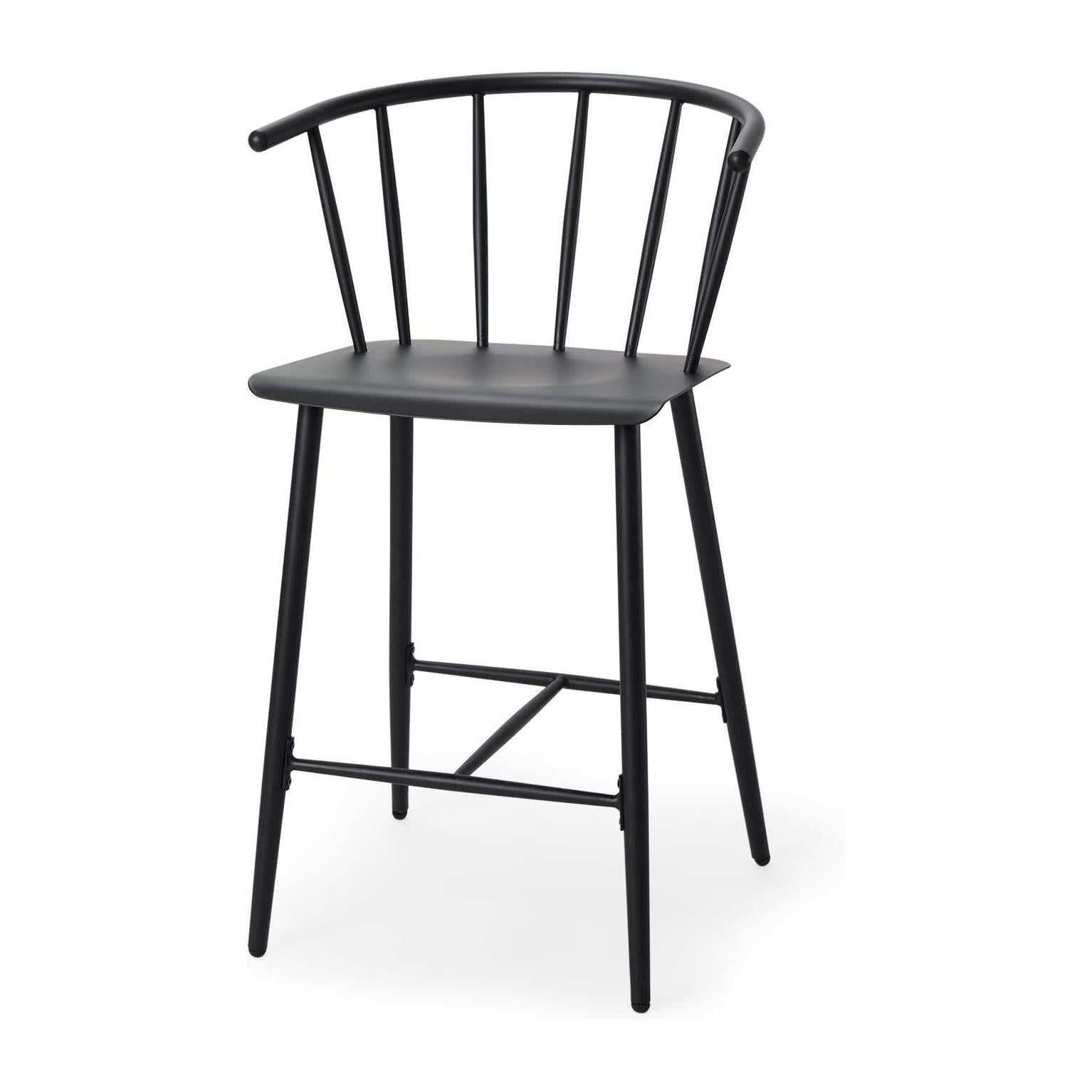 Mercana Colin Black Metal Counter Stool