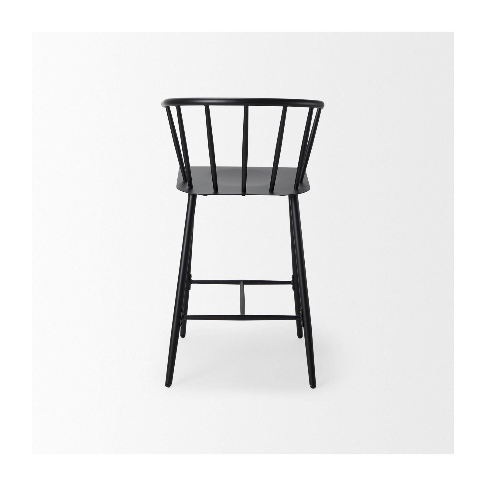 Mercana Colin Black Metal Counter Stool
