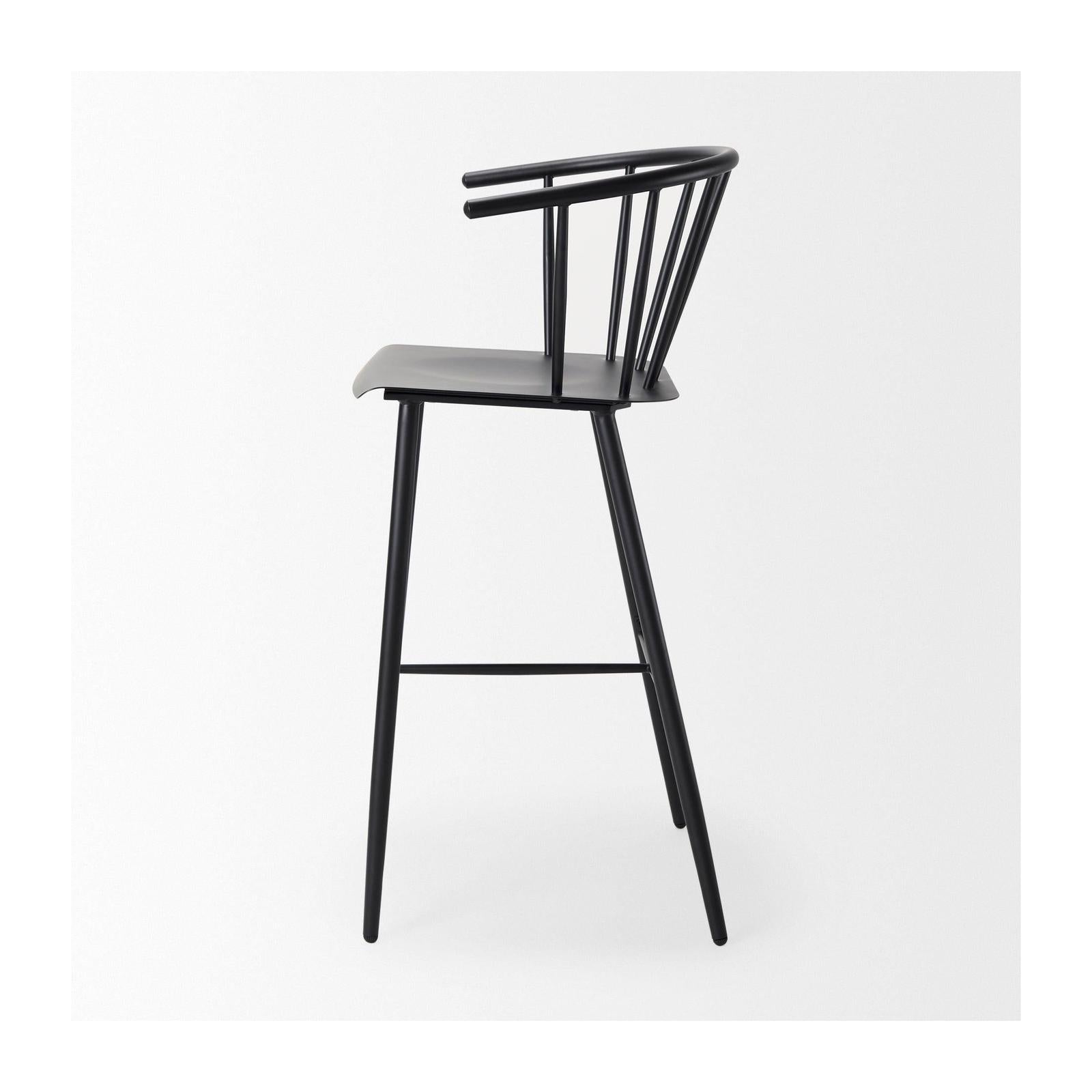 Mercana Colin Black Metal Bar Stool Clearance