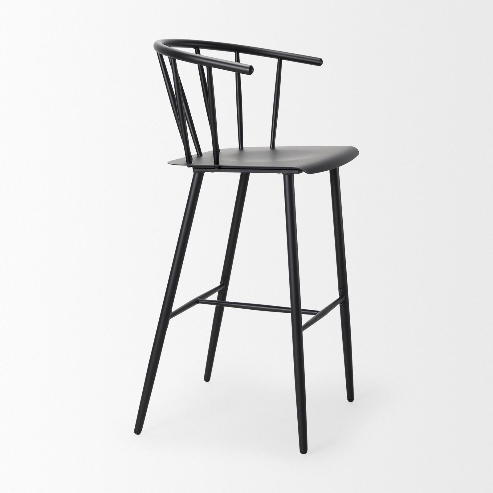 Mercana Colin Black Metal Bar Stool Clearance