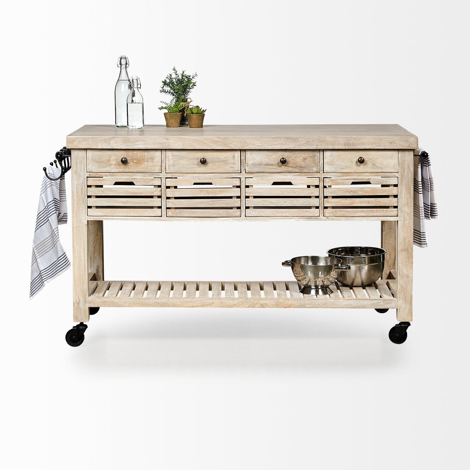 Mercana Columbia Rolling Kitchen Island Clearance