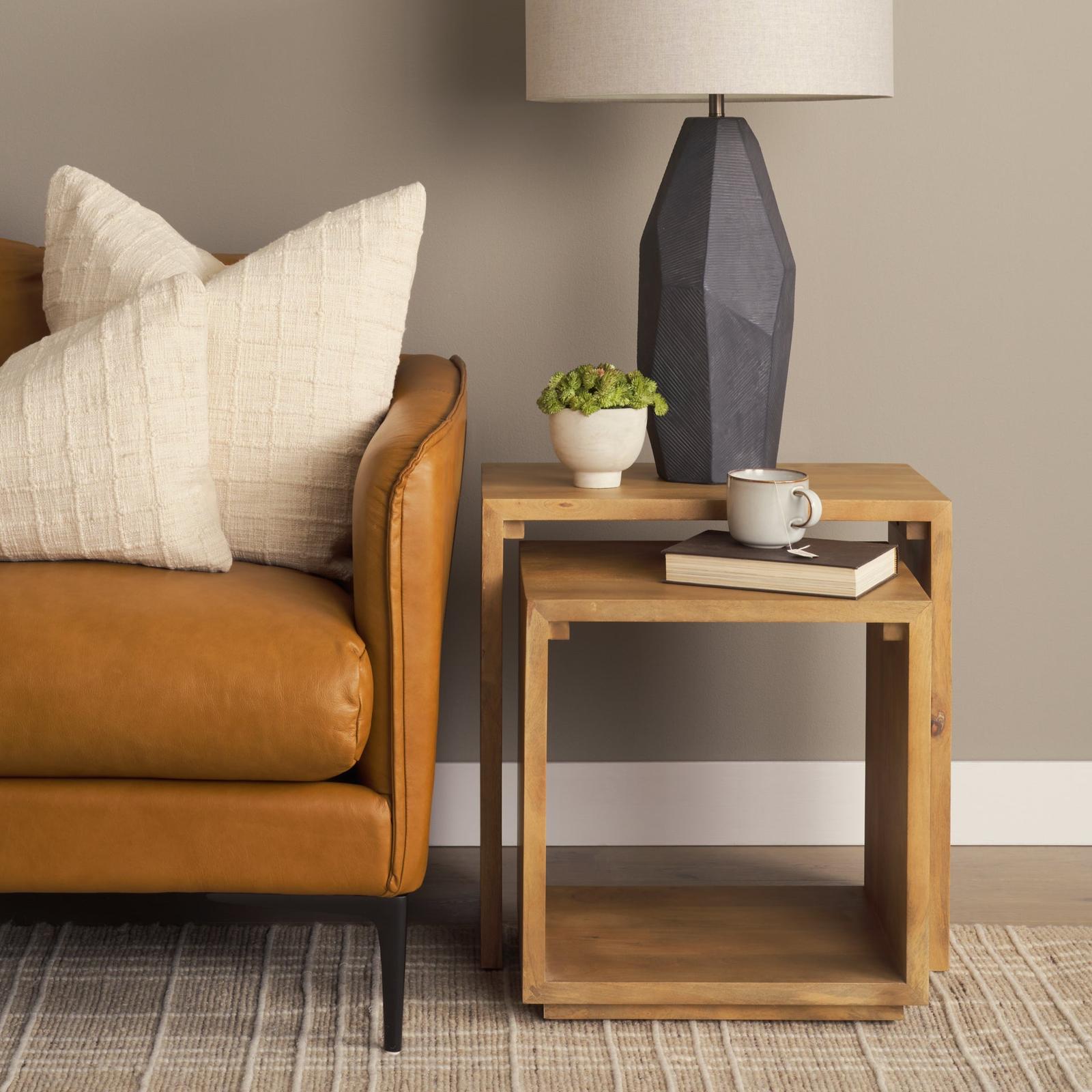 Mercana Alanna Brown Wood Nesting Accent Tables - Set of 2