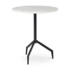 Mercana Serre Marble Top 3 Prong Metal Base End Table