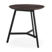 Mercana Todd Dark Brown Wood W/ Metal Legs Side Table Clearance
