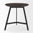 Mercana Todd Dark Brown Wood W/ Metal Legs Side Table Clearance