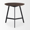 Mercana Todd Dark Brown Wood W/ Metal Legs Side Table Clearance
