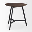 Mercana Todd Dark Brown Wood W/ Metal Legs Side Table Clearance