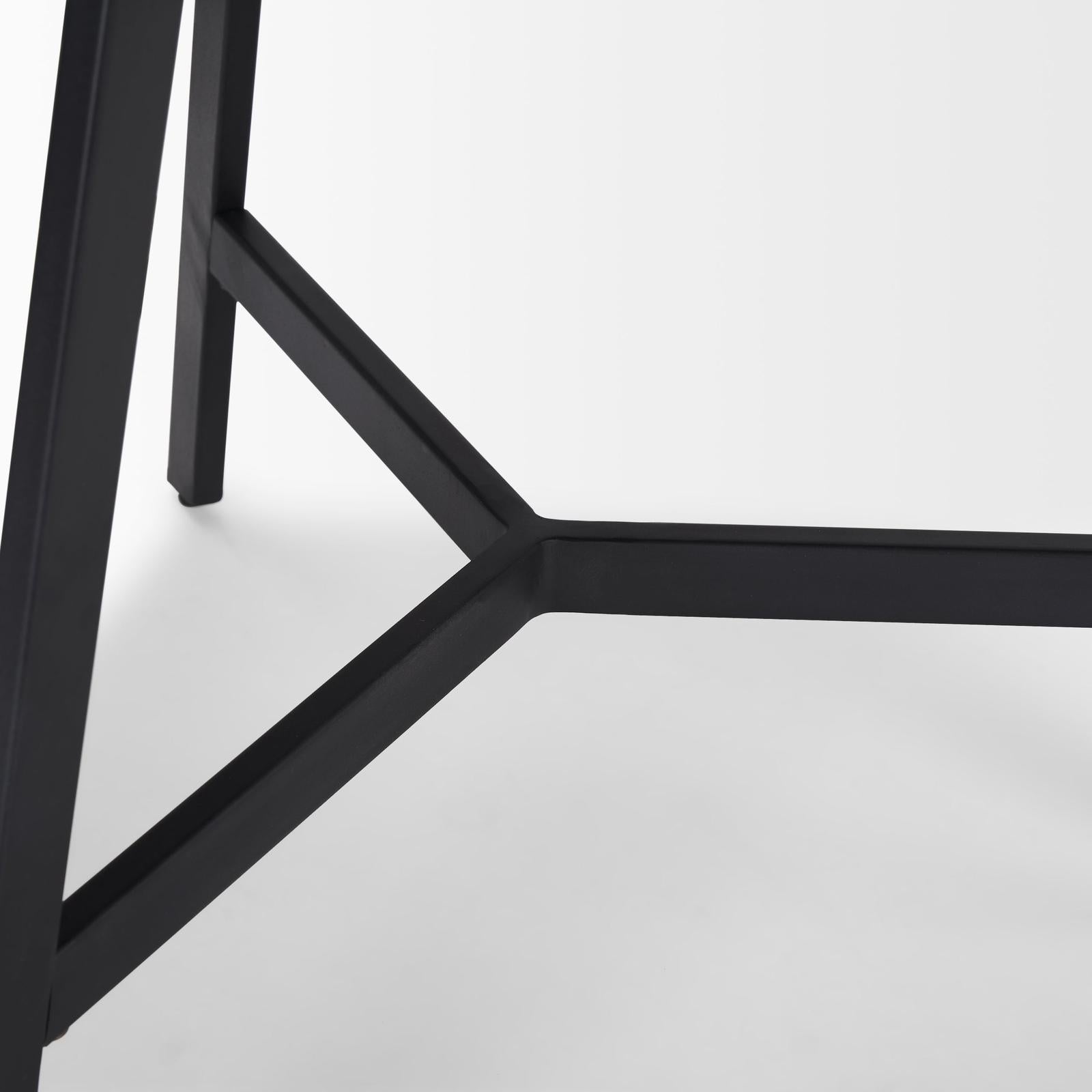 Mercana Todd Dark Brown Wood W/ Metal Legs Side Table Clearance
