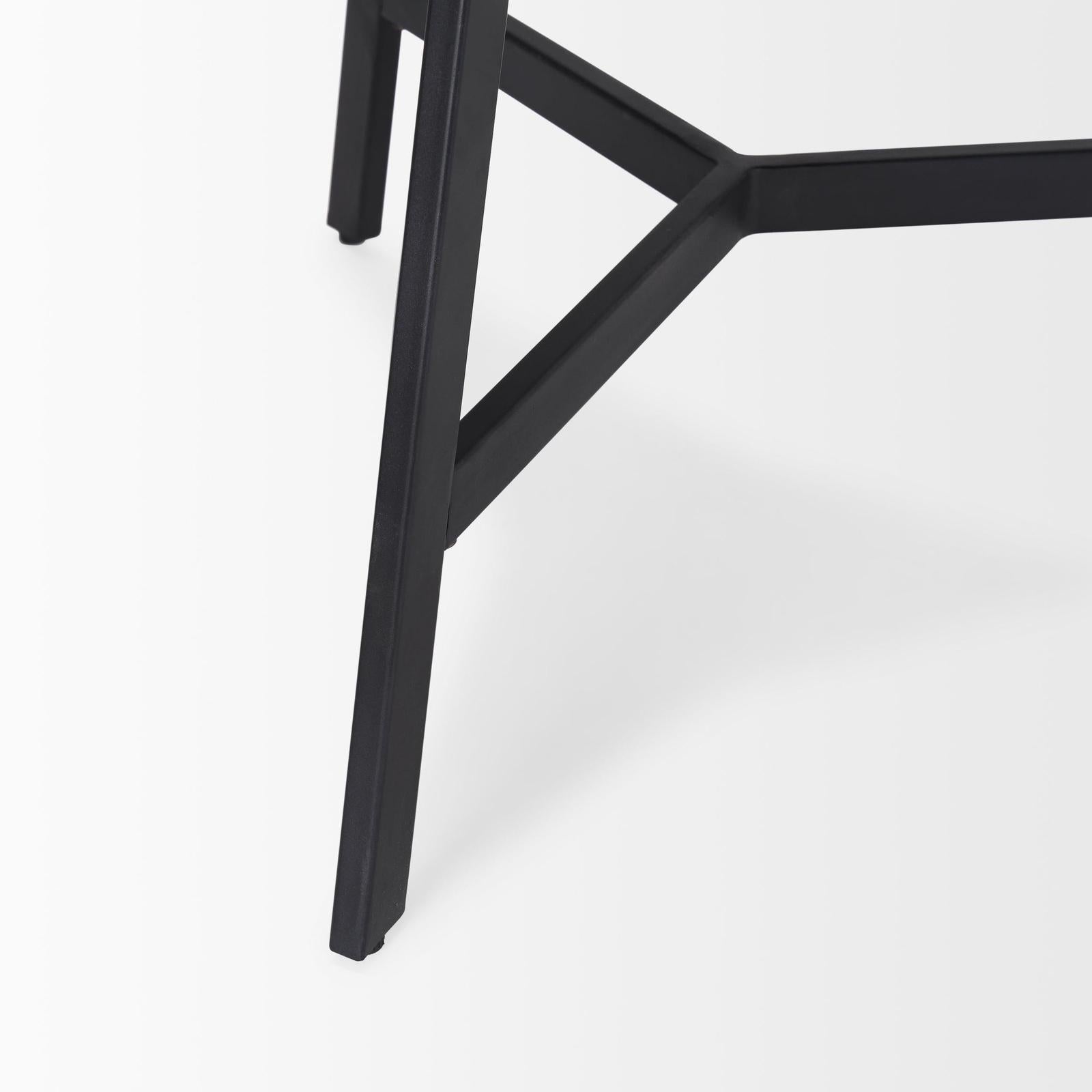 Mercana Todd Dark Brown Wood W/ Metal Legs Side Table Clearance