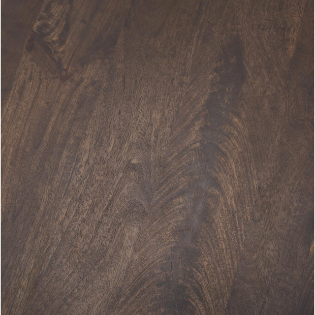 Mercana Todd Dark Brown Wood W/ Metal Legs Side Table Clearance