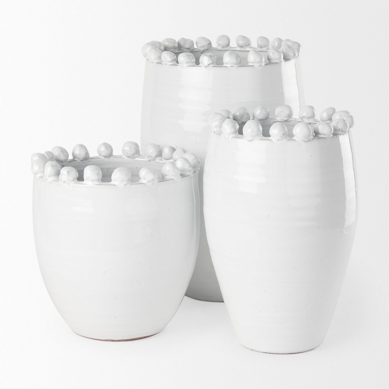 Mercana Basin Off-White Glazed Vase