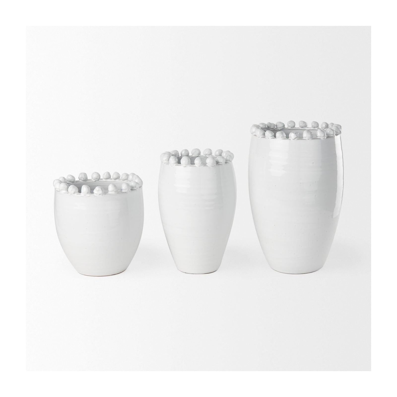 Mercana Basin Off-White Glazed Vase