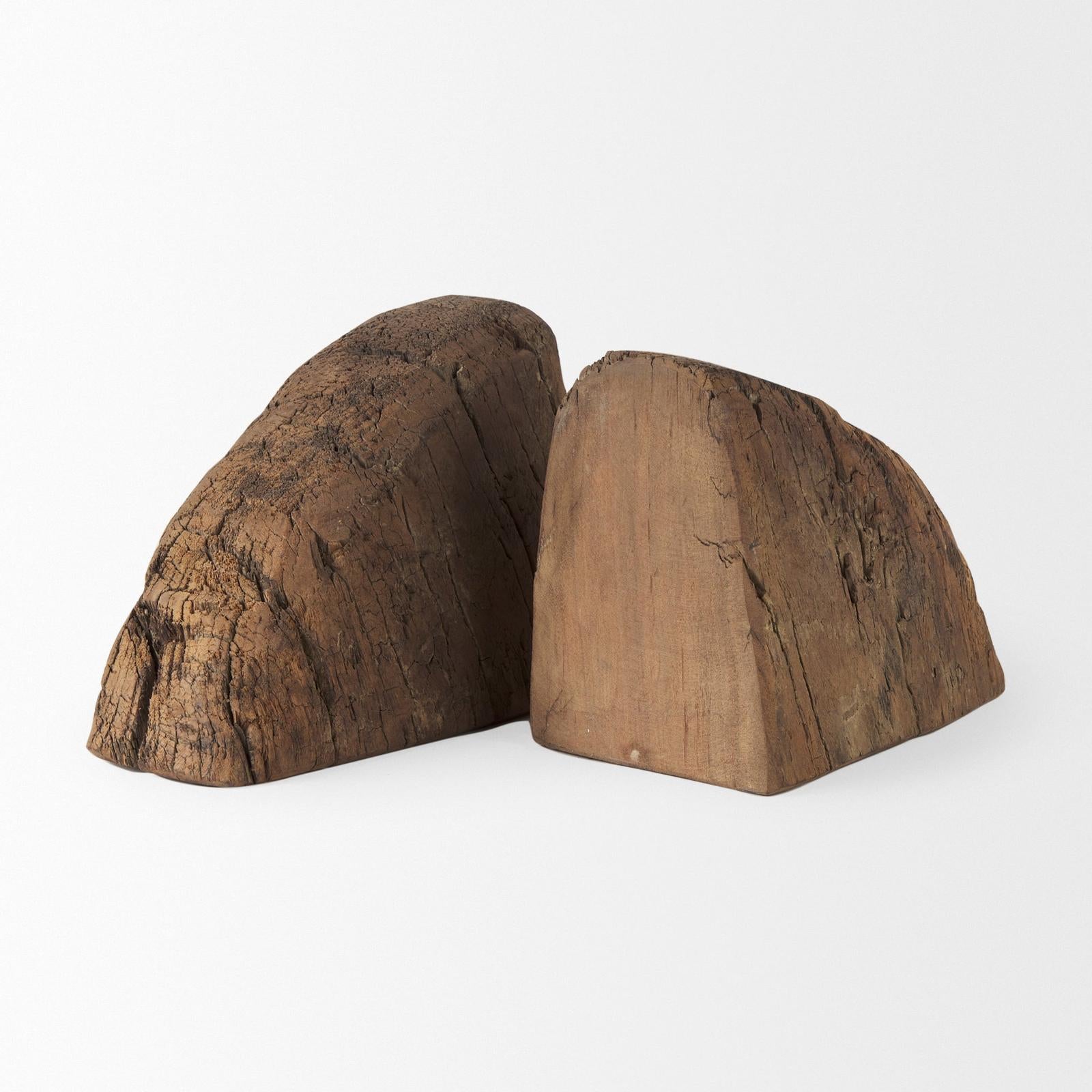 Mercana Incana Handmade Reclaimed Wooden Bookends