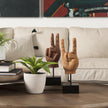Mercana Saxum Natural Wooden Carved Hang Loose Hand