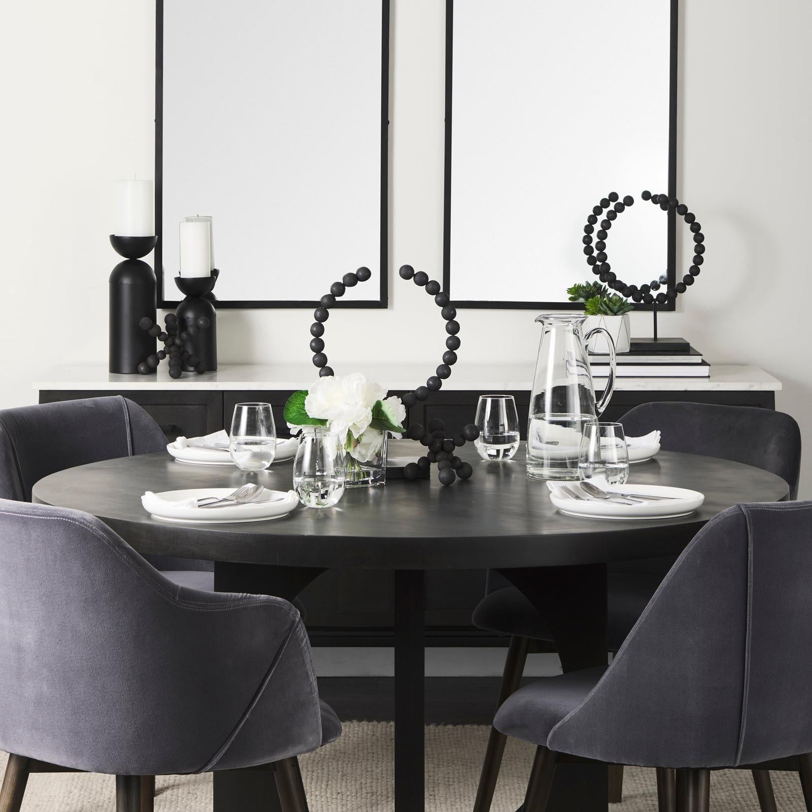 Mercana Carollan Black Geometric Wood Ball Jack
