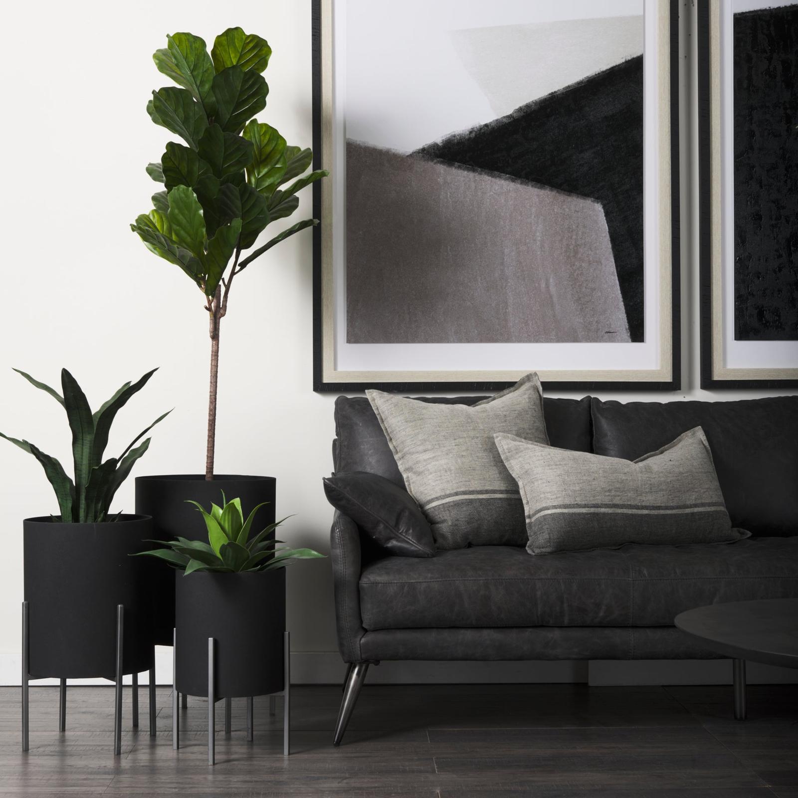 Mercana Claypoole Black Plant Stands - Set of 3 Clearance
