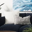 Mercana Linda Navy And Cream With White Detail Decorative Pillow Cover Clearance