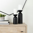 Mercana Alex Black Metal Cylindrical Table Candle Holder