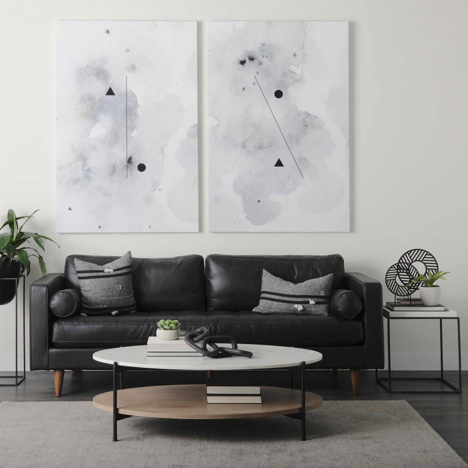 Mercana Micra Matte Black Metal Decorative Object on a Stand