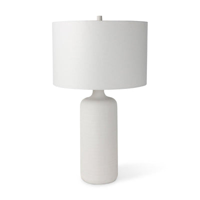 Mercana Melanie White Shade W/White Base Table Lamp