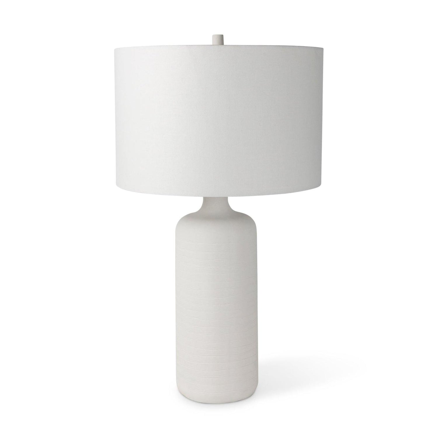 Mercana Melanie White Shade W/White Base Table Lamp