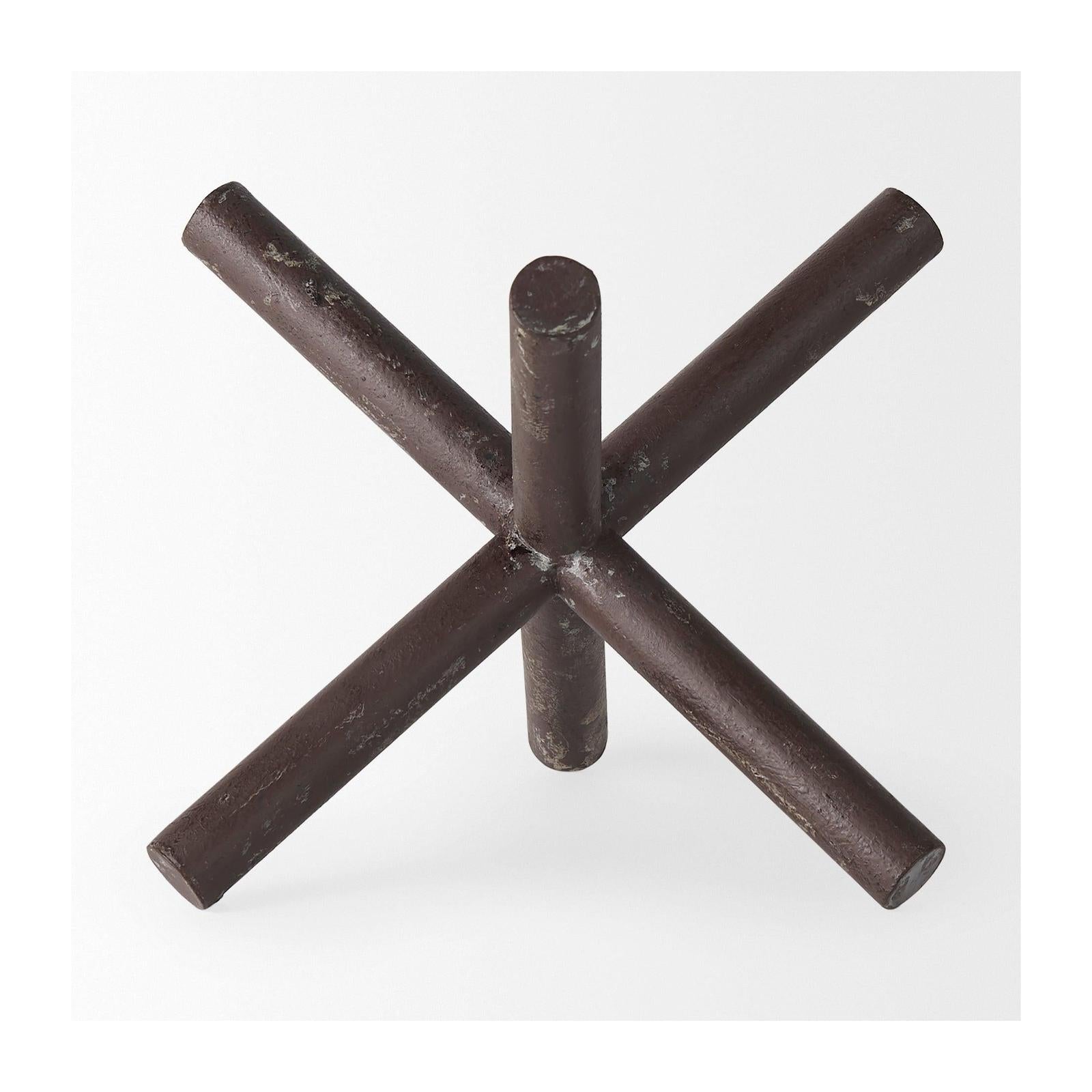 Mercana Astericks Brown Metal Decor Object