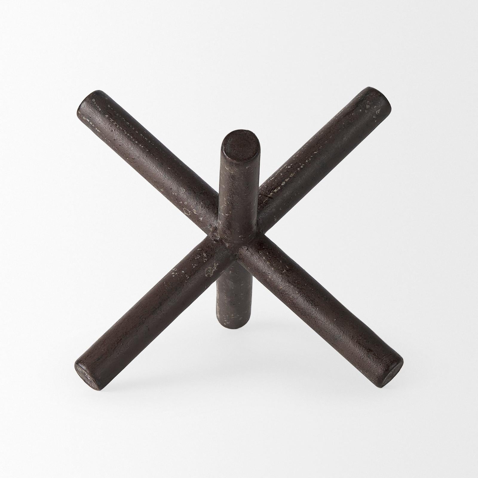Mercana Astericks Brown Metal Decor Object