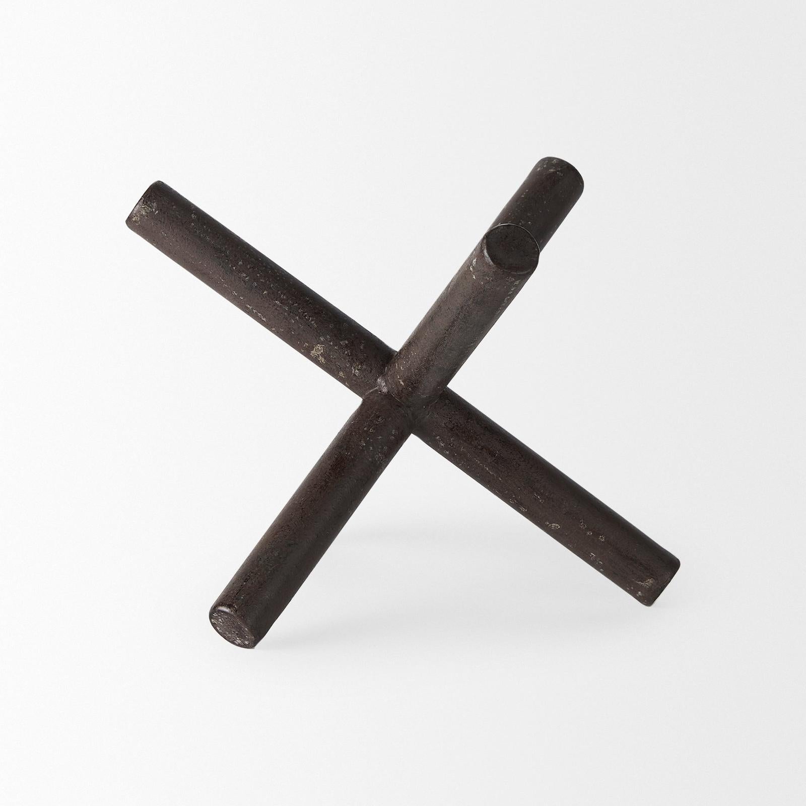 Mercana Astericks Brown Metal Decor Object