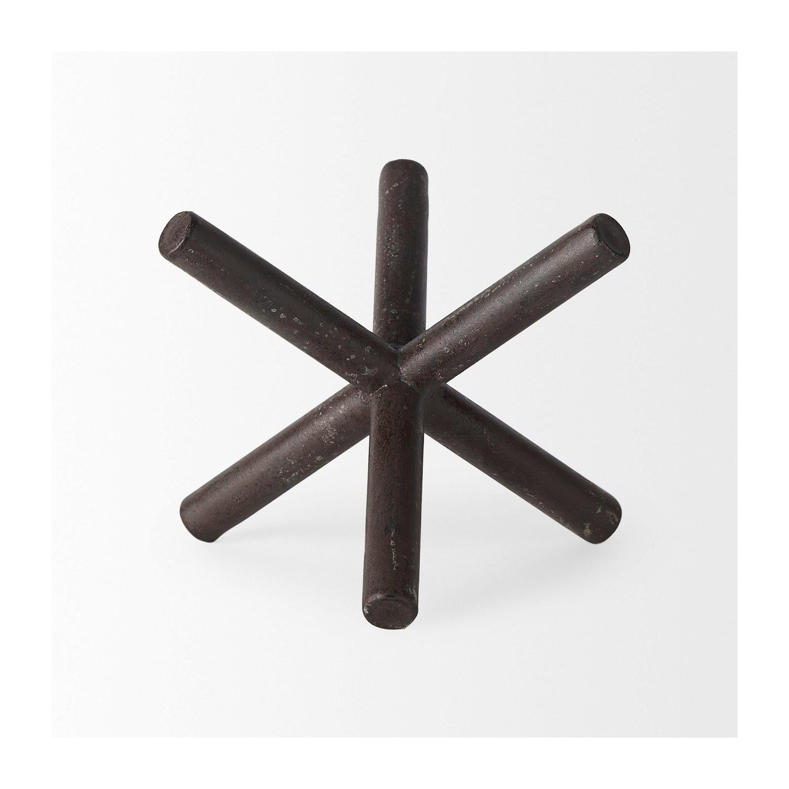 Mercana Astericks Brown Metal Decor Object