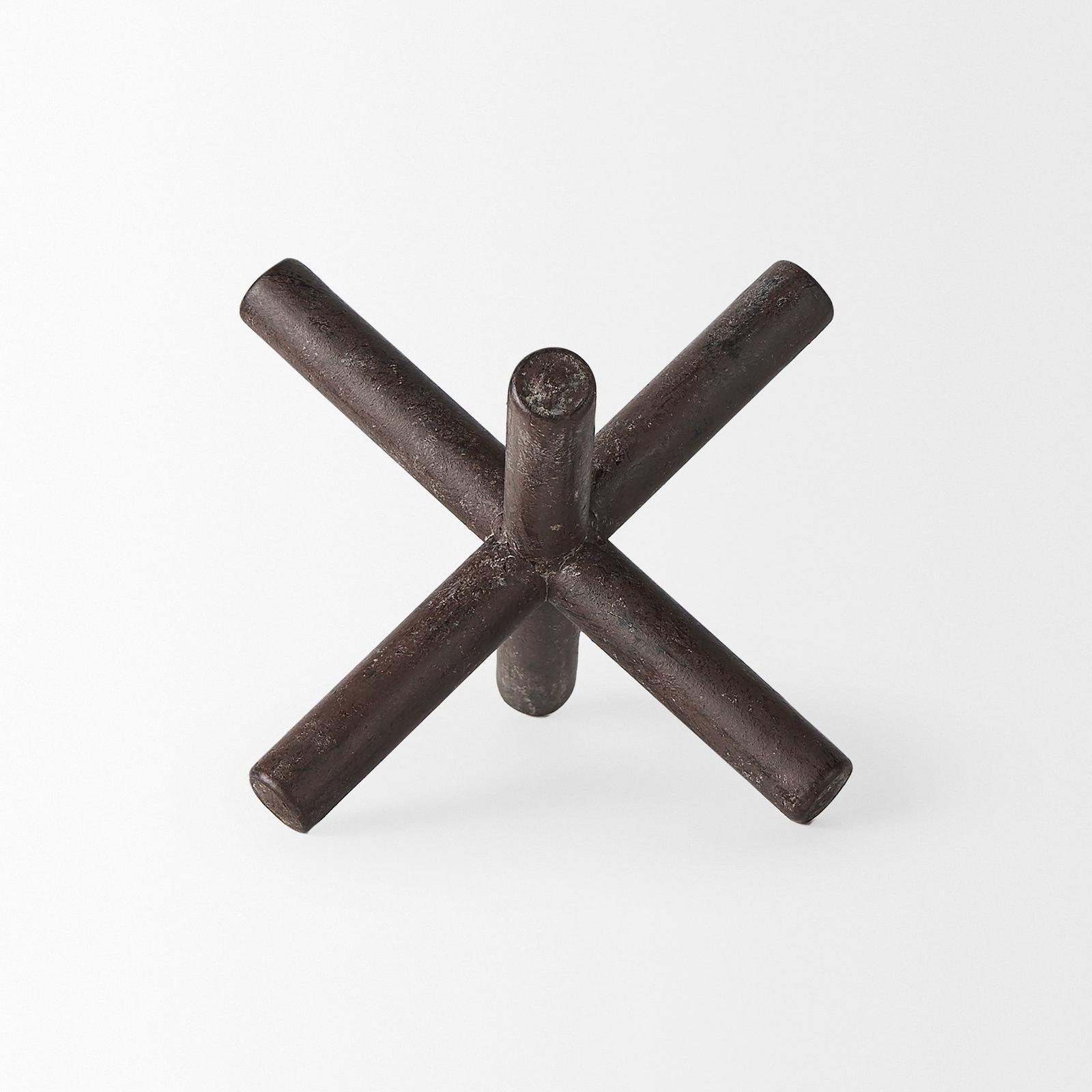 Mercana Astericks Brown Metal Decor Object