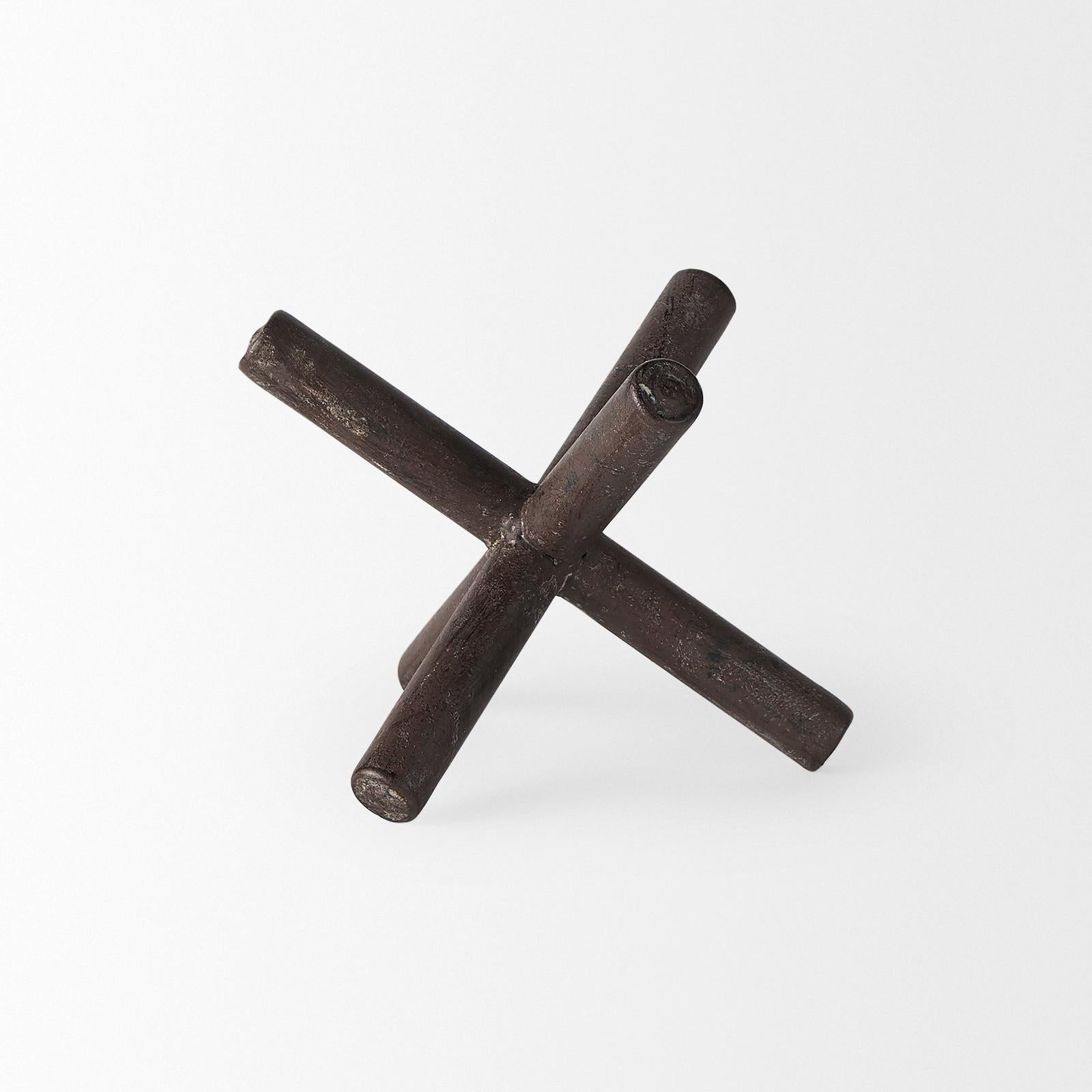 Mercana Astericks Brown Metal Decor Object