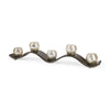 Mercana Lux Copper Metal Five Hurricane Glass Holder Table Candle Holder Clearance