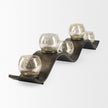 Mercana Lux Copper Metal Five Hurricane Glass Holder Table Candle Holder Clearance