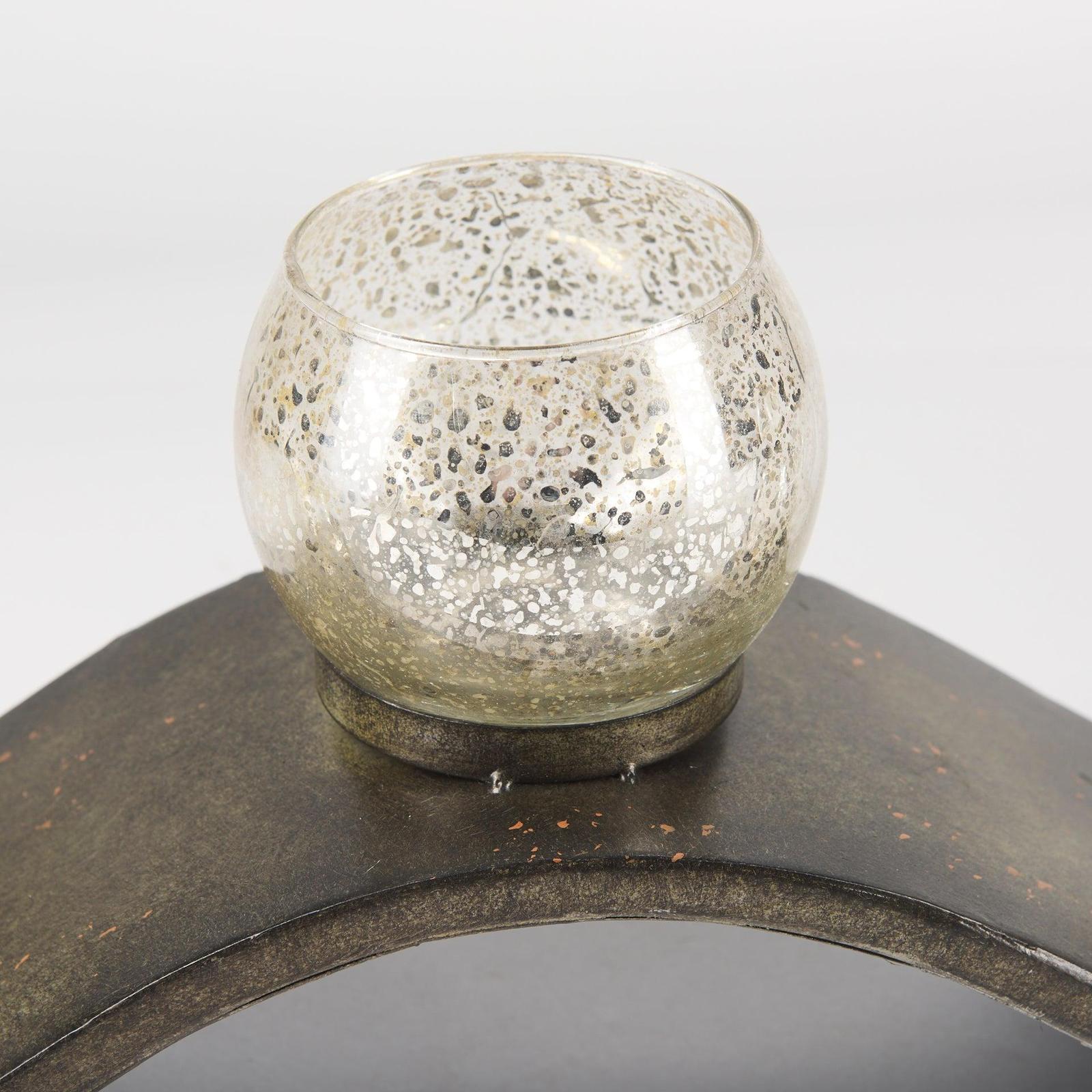 Mercana Lux Copper Metal Five Hurricane Glass Holder Table Candle Holder Clearance