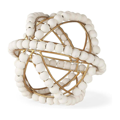 Mercana Espanlade White Wooden Beaded Orb