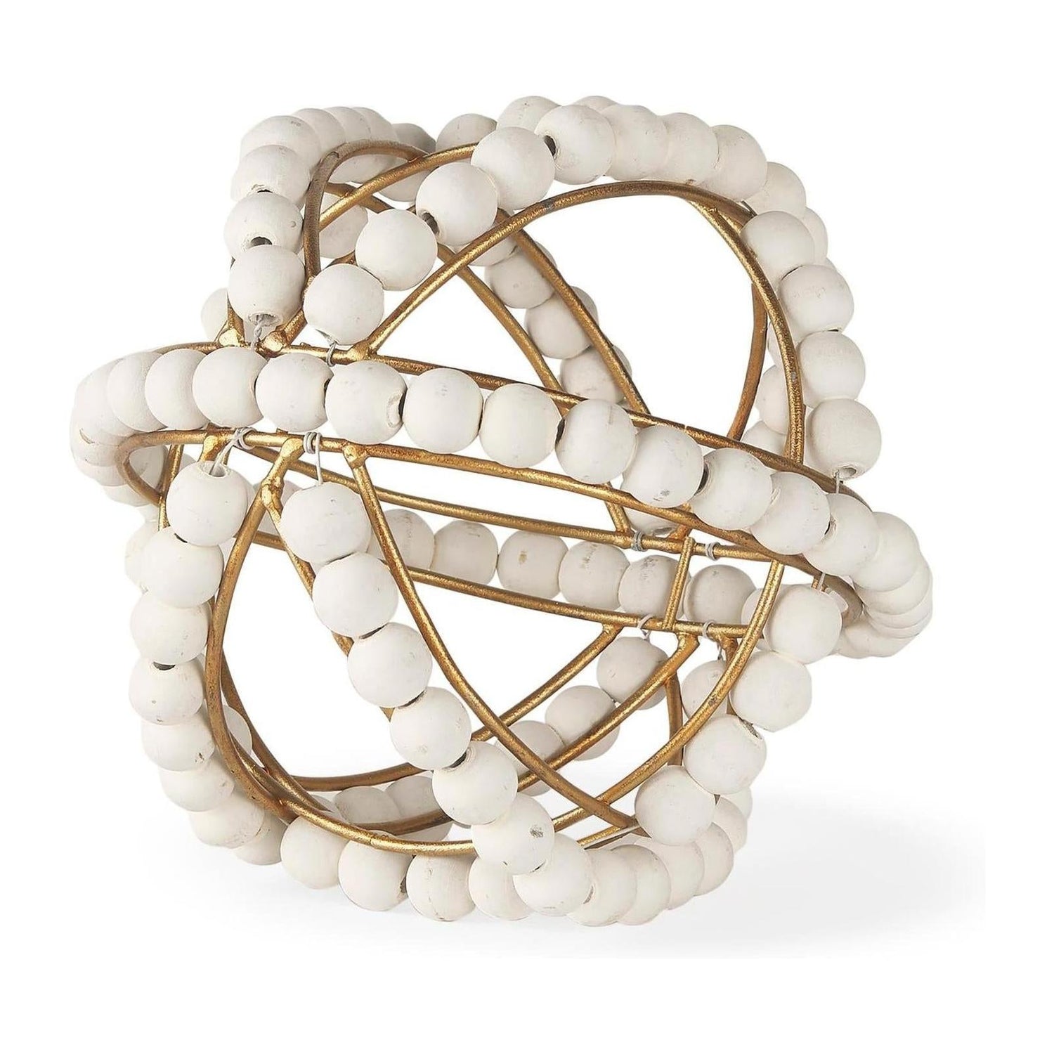 Mercana Espanlade White Wooden Beaded Orb