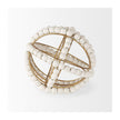 Mercana Espanlade White Wooden Beaded Orb