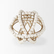 Mercana Espanlade White Wooden Beaded Orb
