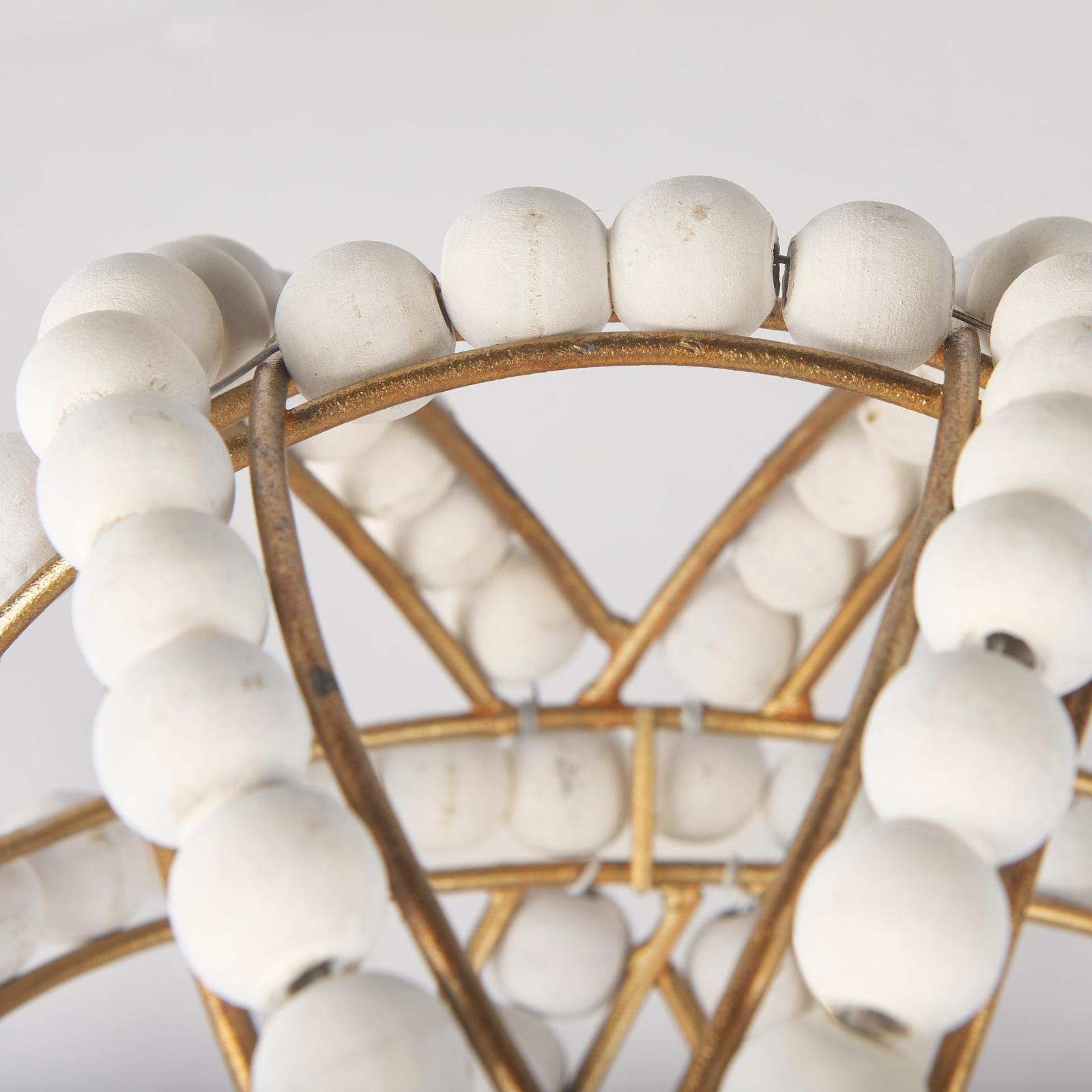 Mercana Espanlade White Wooden Beaded Orb