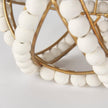 Mercana Espanlade White Wooden Beaded Orb