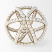 Mercana Espanlade White Wooden Beaded Orb