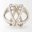 Mercana Espanlade White Wooden Beaded Orb