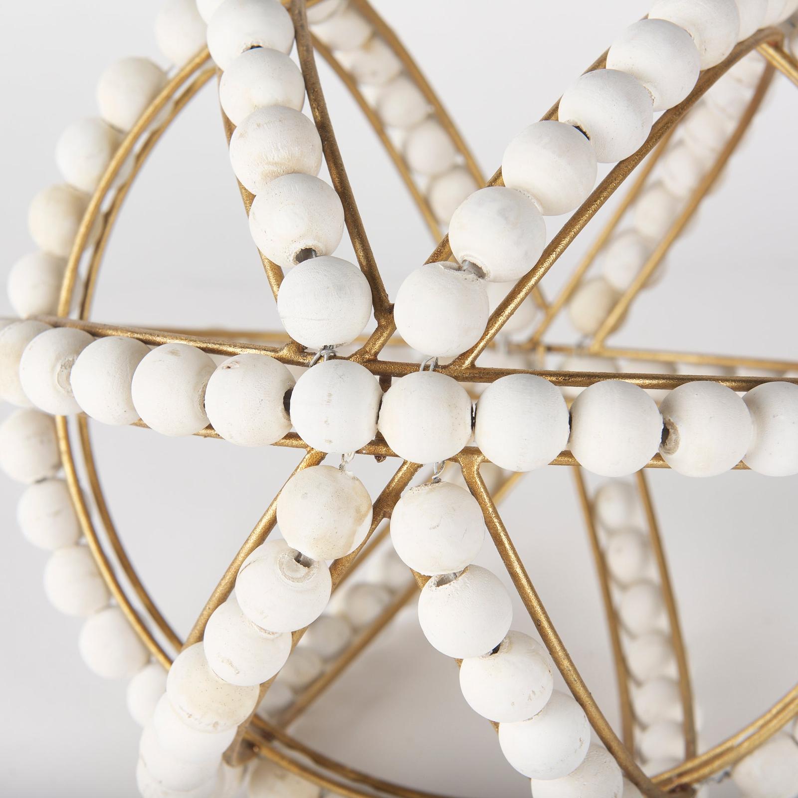 Mercana Espanlade White Wooden Beaded Orb