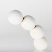 Mercana Pontchartrain White Beaded Broken Sphere Decorative Object W/ Gold Base