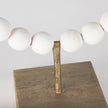 Mercana Pontchartrain White Beaded Broken Sphere Decorative Object W/ Gold Base