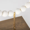 Mercana Pontchartrain White Beaded Broken Sphere Decorative Object W/ Gold Base