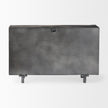 Mercana Harvey Black Metal and Wood Rectangular Table Clock