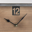 Mercana Harvey Black Metal and Wood Rectangular Table Clock