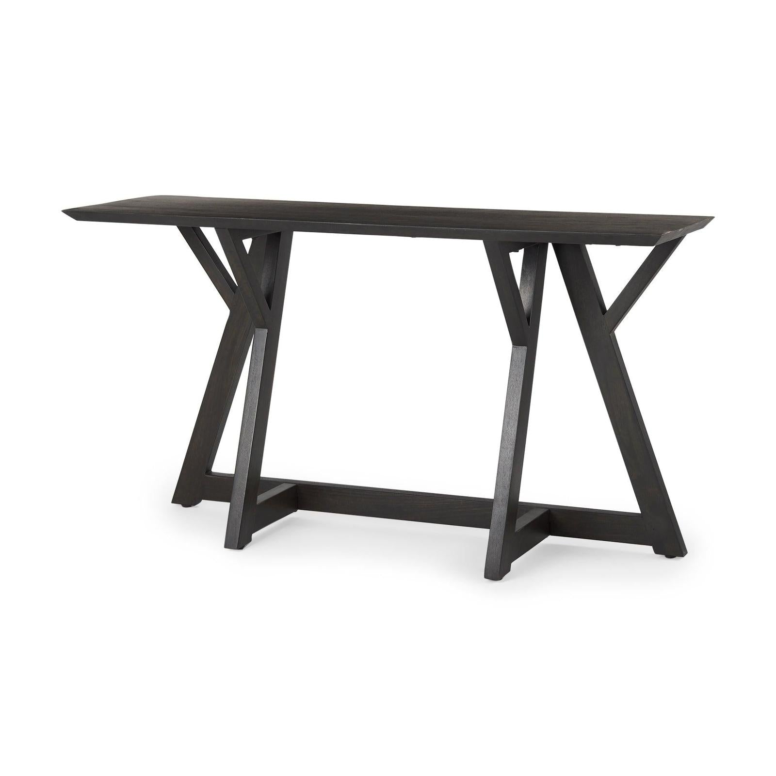 Mercana Jennings Dark Brown Wood Console Table