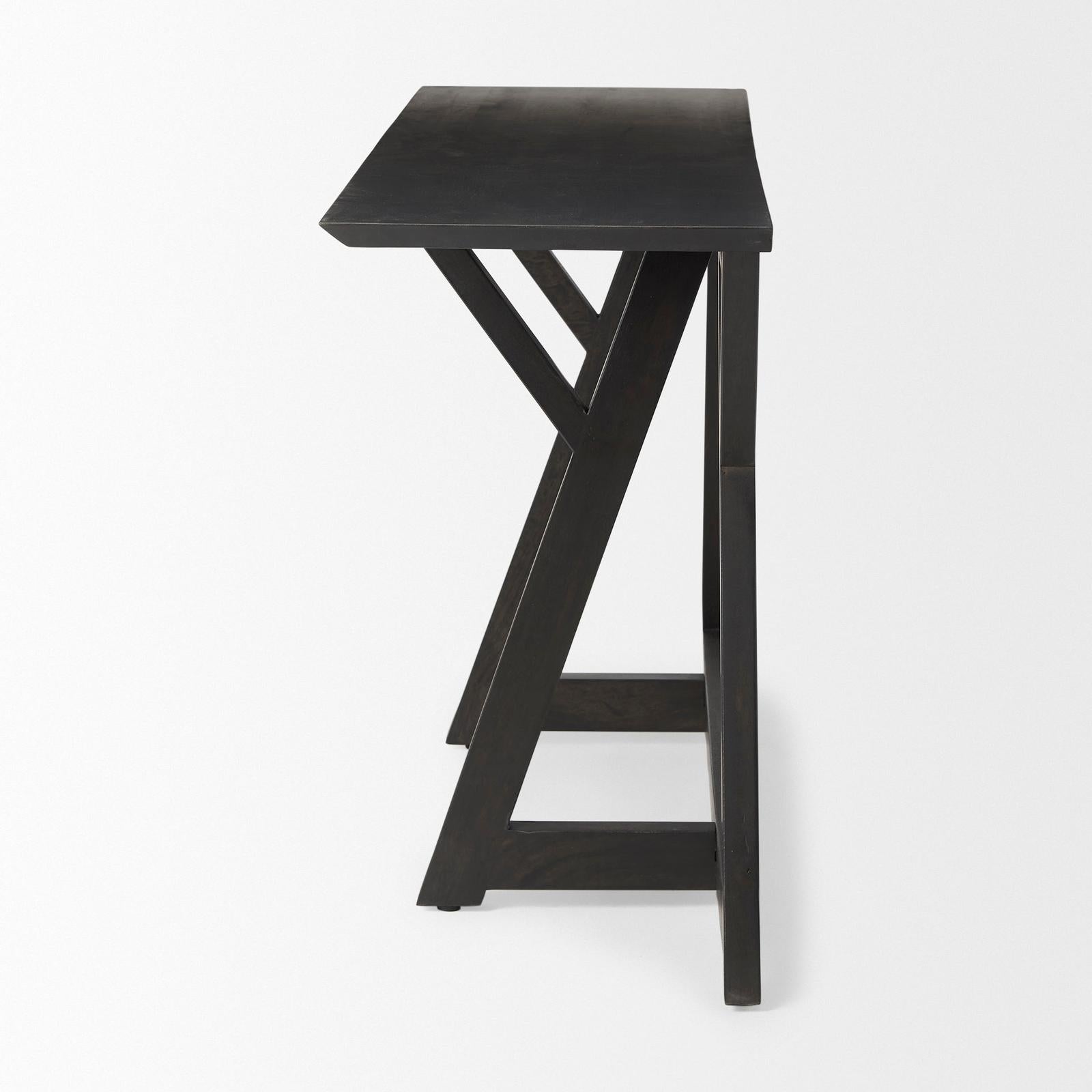 Mercana Jennings Dark Brown Wood Console Table
